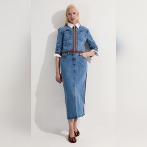 Karen Millen Blue Denim Maxi Dress
